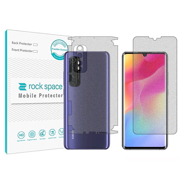 گلس صفحه نمایش و پشت گوشی شیائومی Mi Note 10 Lite مدل نانو هیدروژل گیمینگ برند راک اسپیس کد MS