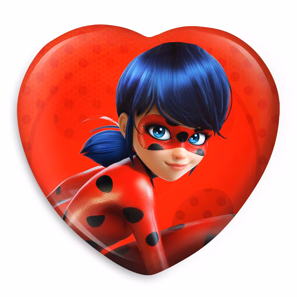 پیکسل خندالو طرح دختر کفشدوزکی مدل قلبی کد 3431