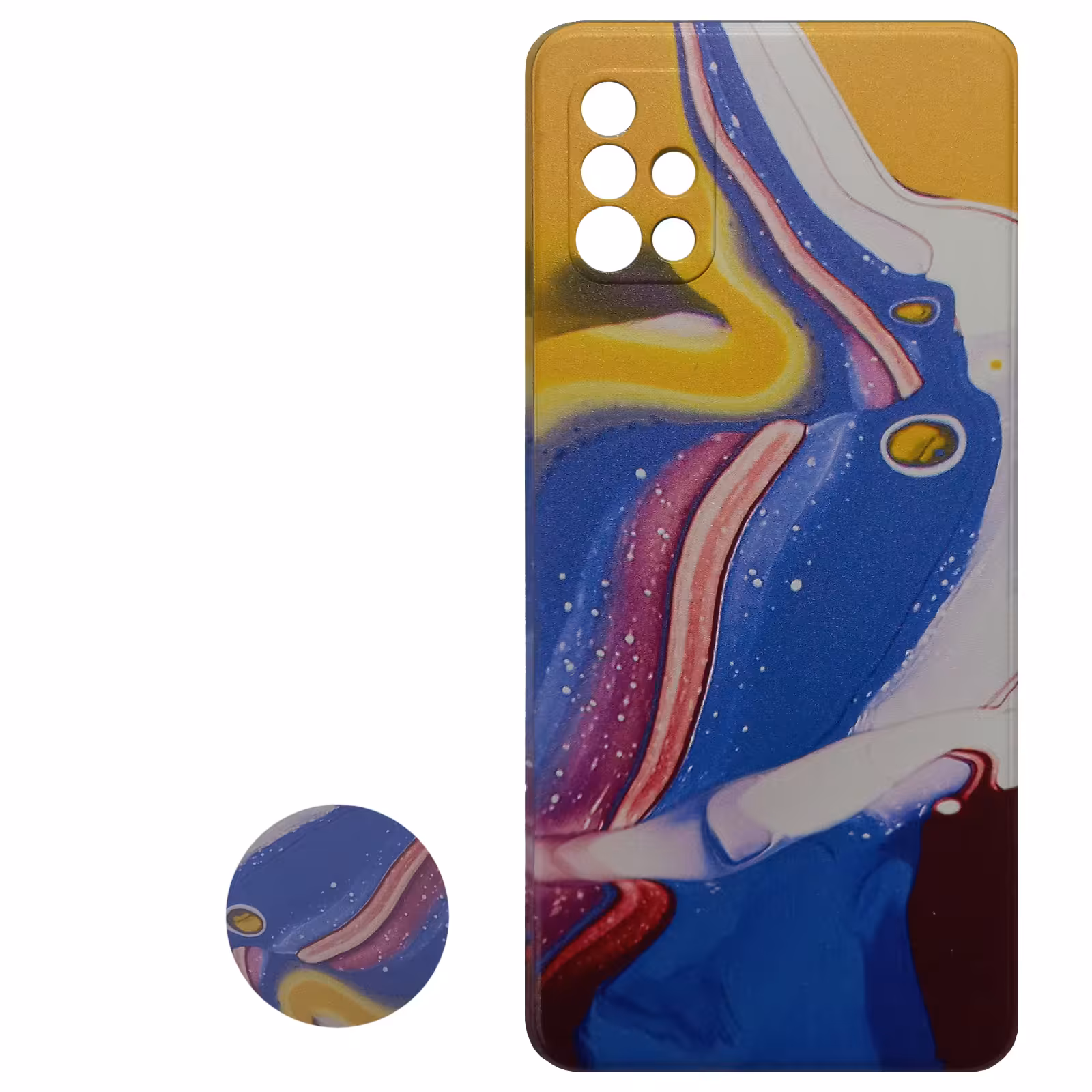 کاور مدل S0686 مناسب برای گوشی موبایل سامسونگ Galaxy A51 به همراه پاپ سوکت 