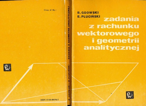 خرید و دانلود نسخه کامل کتاب Zadania z rachunku wektorowego i geometrii analitycznej