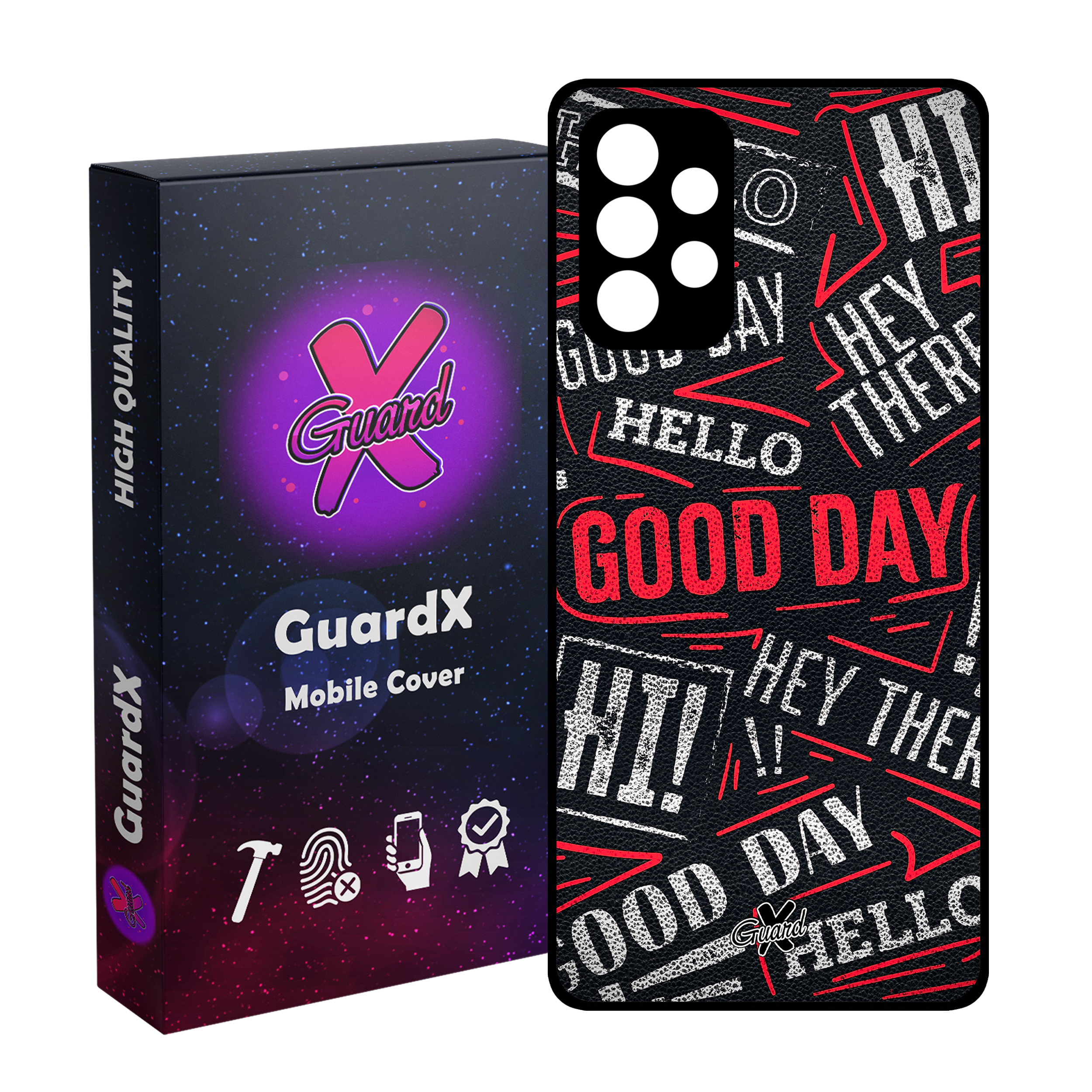 کاور گارد ایکس طرح Text مدل Glass10279 مناسب برای گوشی موبایل سامسونگ Galaxy A13 4G