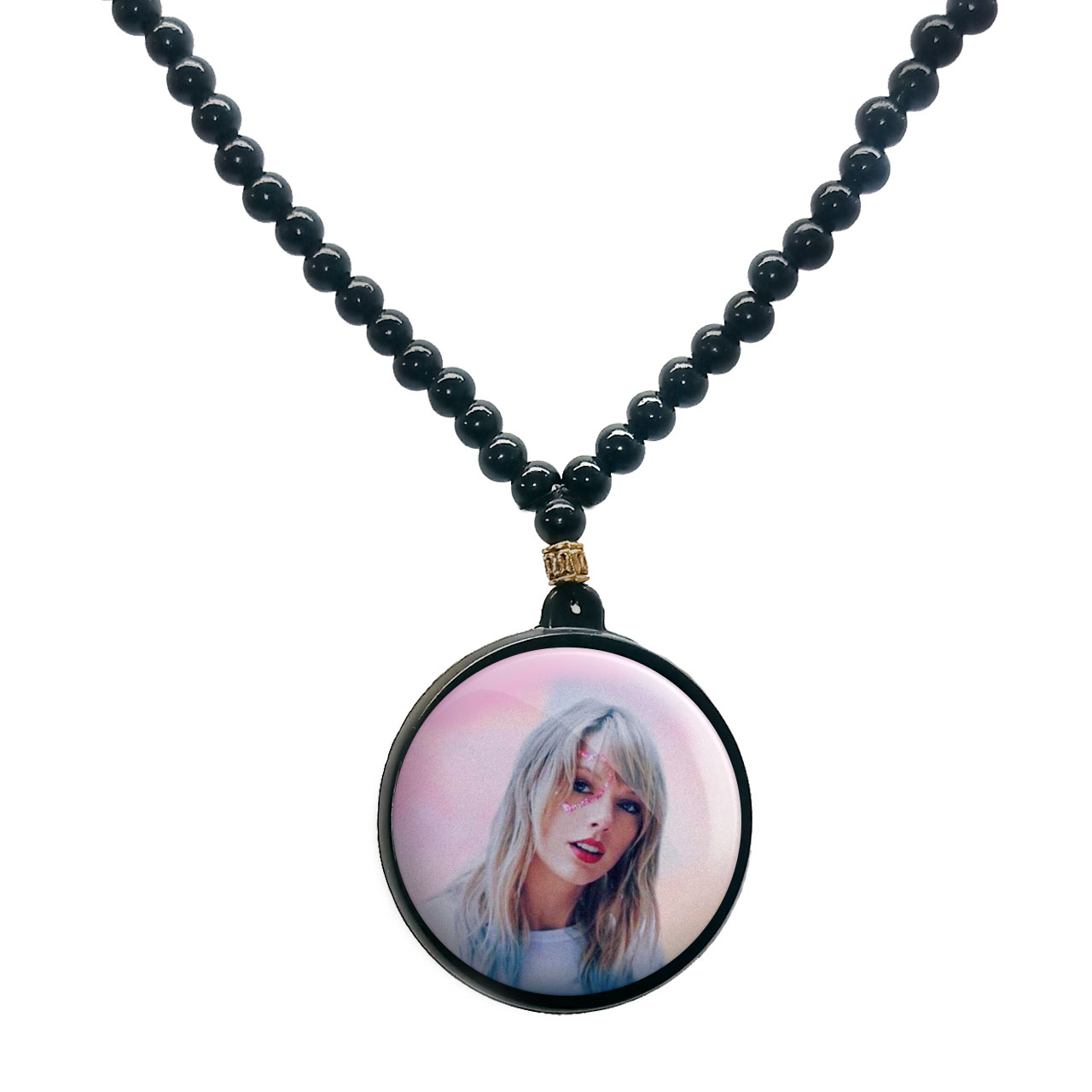 گردنبند پرمانه طرح تیلور سویفت کد pmd.2228 مدل دو طرفه