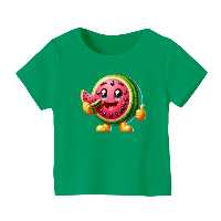 تی شرت آستین کوتاه بچگانه مدل هندوانه یلدایی کد 44 رنگ سبز