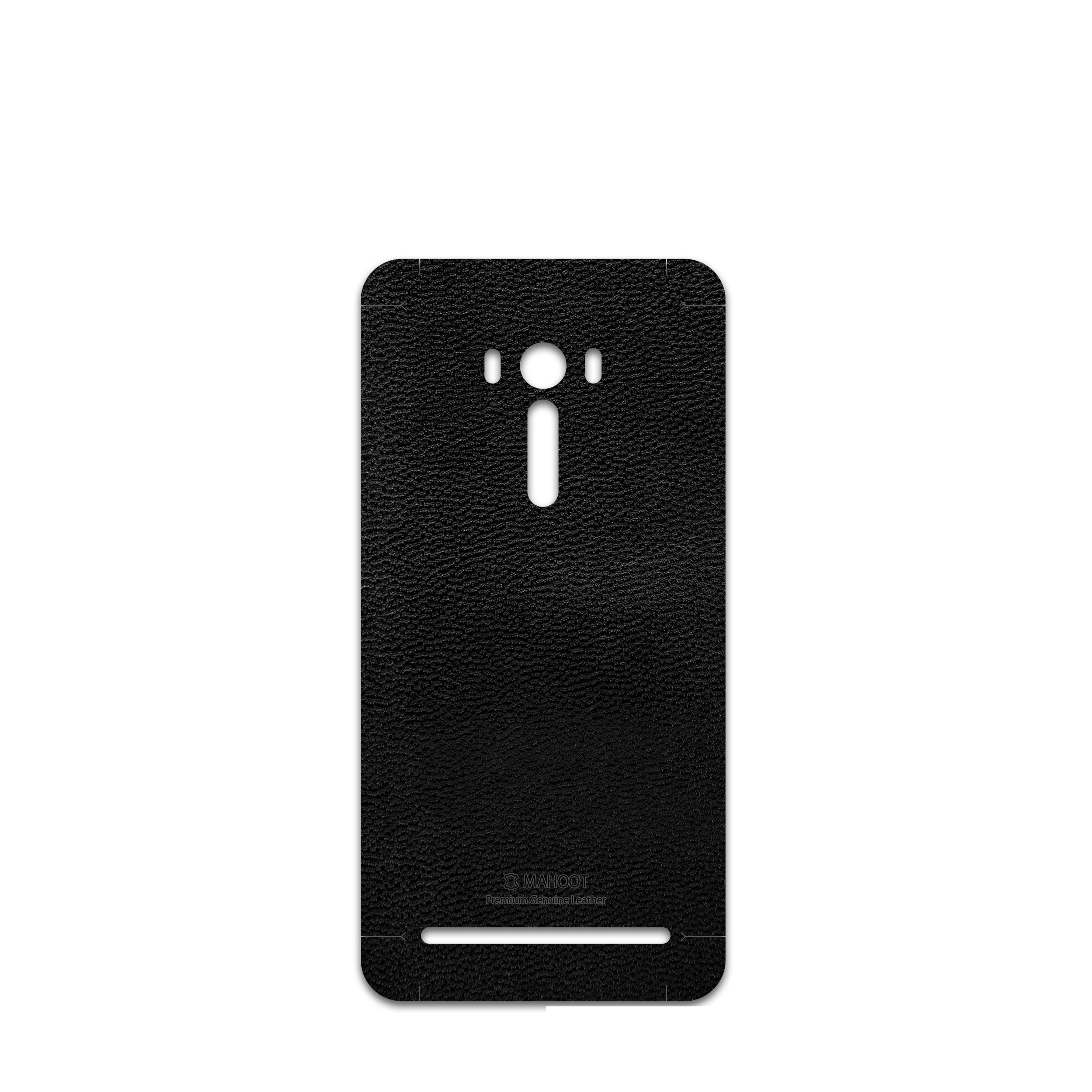 برچسب پوششی ماهوت مدل Black-Leather مناسب برای گوشی موبایل ایسوس ZenFone Selfie
