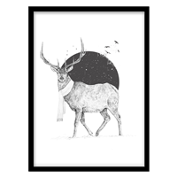 قیمت و خرید تابلو دکوراتیو مدل پوستر گرافیکی گوزن کد 1024