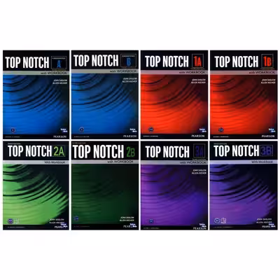 کتاب Top notch اثر Joan Saslow and Allen Ascher انتشارات زبان مهر 8 جلدی 