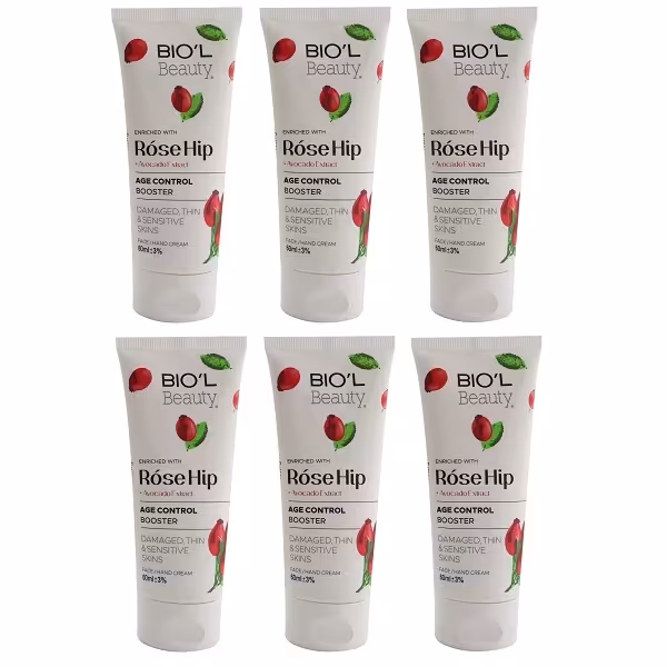 کرم مرطوب کننده بیول مدل Rose Hip  حجم 60 میلی لیتر مجموعه 6 عددی