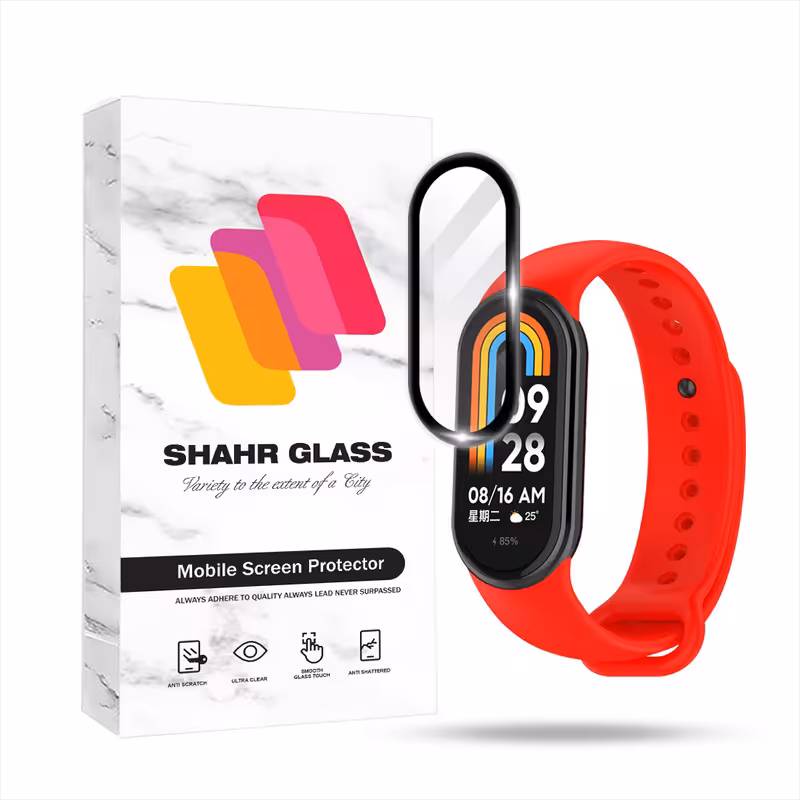 محافظ صفحه نمایش شهر گلس مدل PMMWSH مناسب برای ساعت هوشمند شیائومی Mi Band 8 | کالا برتری