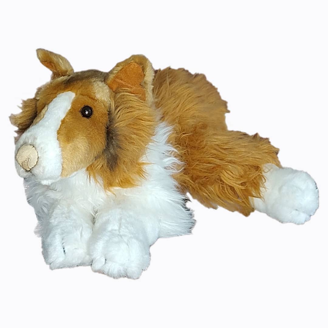 عروسک طرح سگ شتلند شیپداگ مدل Shetland Sheepdog کد 749 طول 25 سانتیمتر
