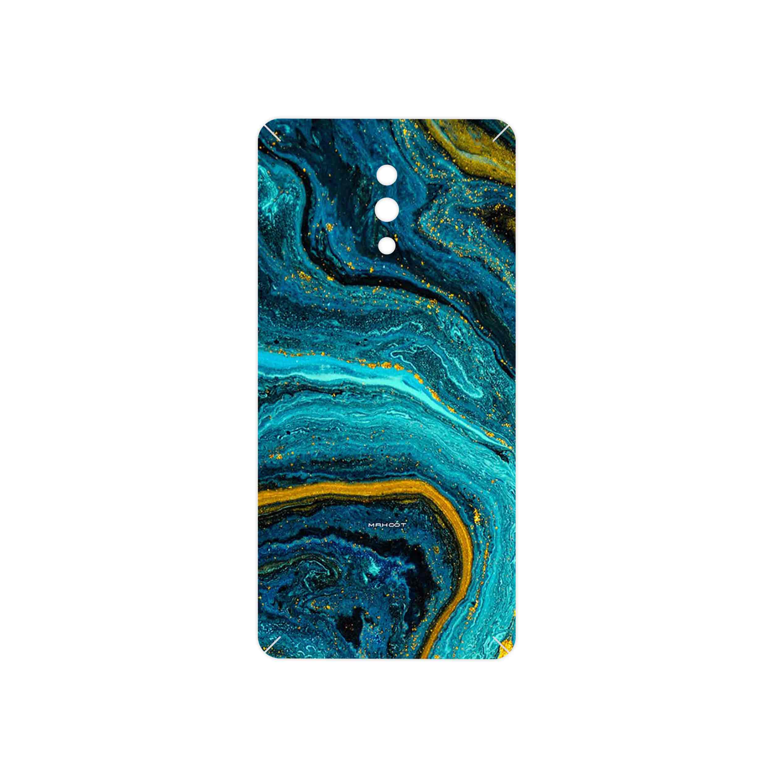 برچسب پوششی ماهوت مدل Turquoise marblewith golden streaks مناسب برای گوشی موبایل اپو RENO 10X