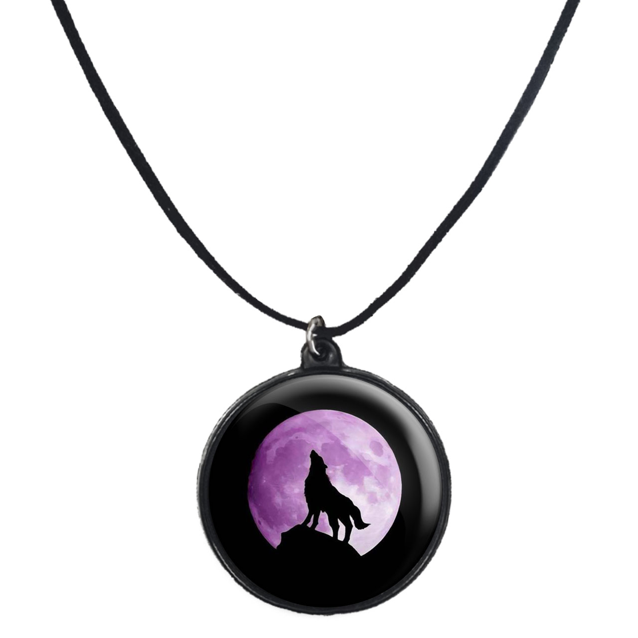 گردنبند پرمانه طرح گرگ کد pmb.4121 مدل دو طرفه