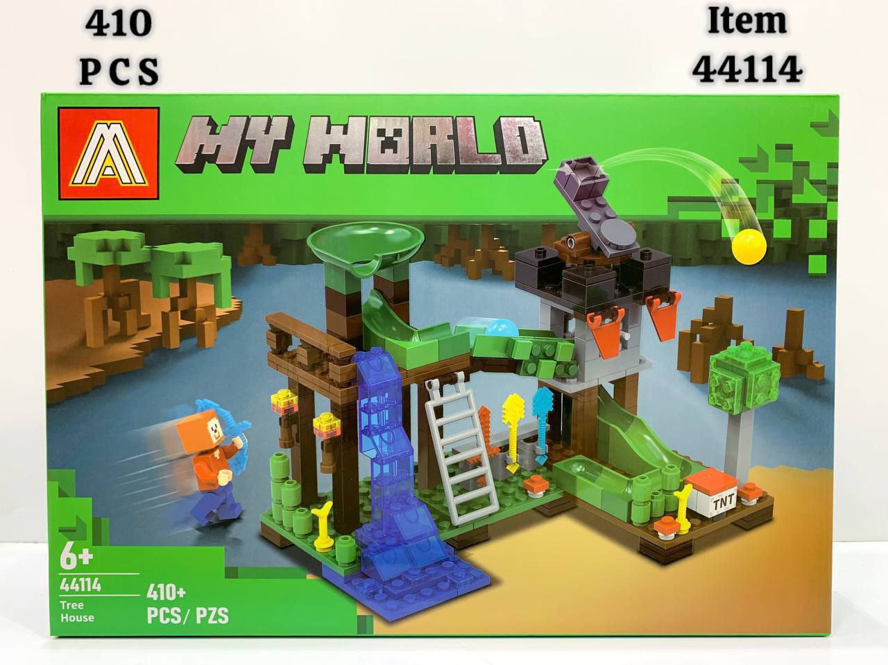 ساختنی ماینکرافت قلعه با سرسره کد 44114