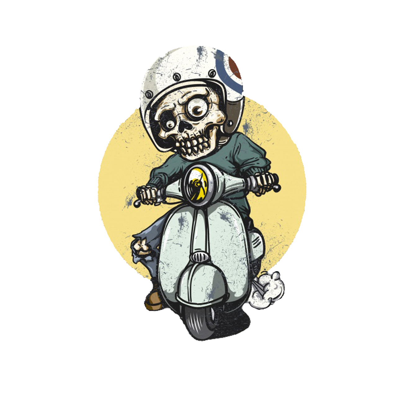 استیکر تزئینی موبایل طرح اسکلت مدل STM855