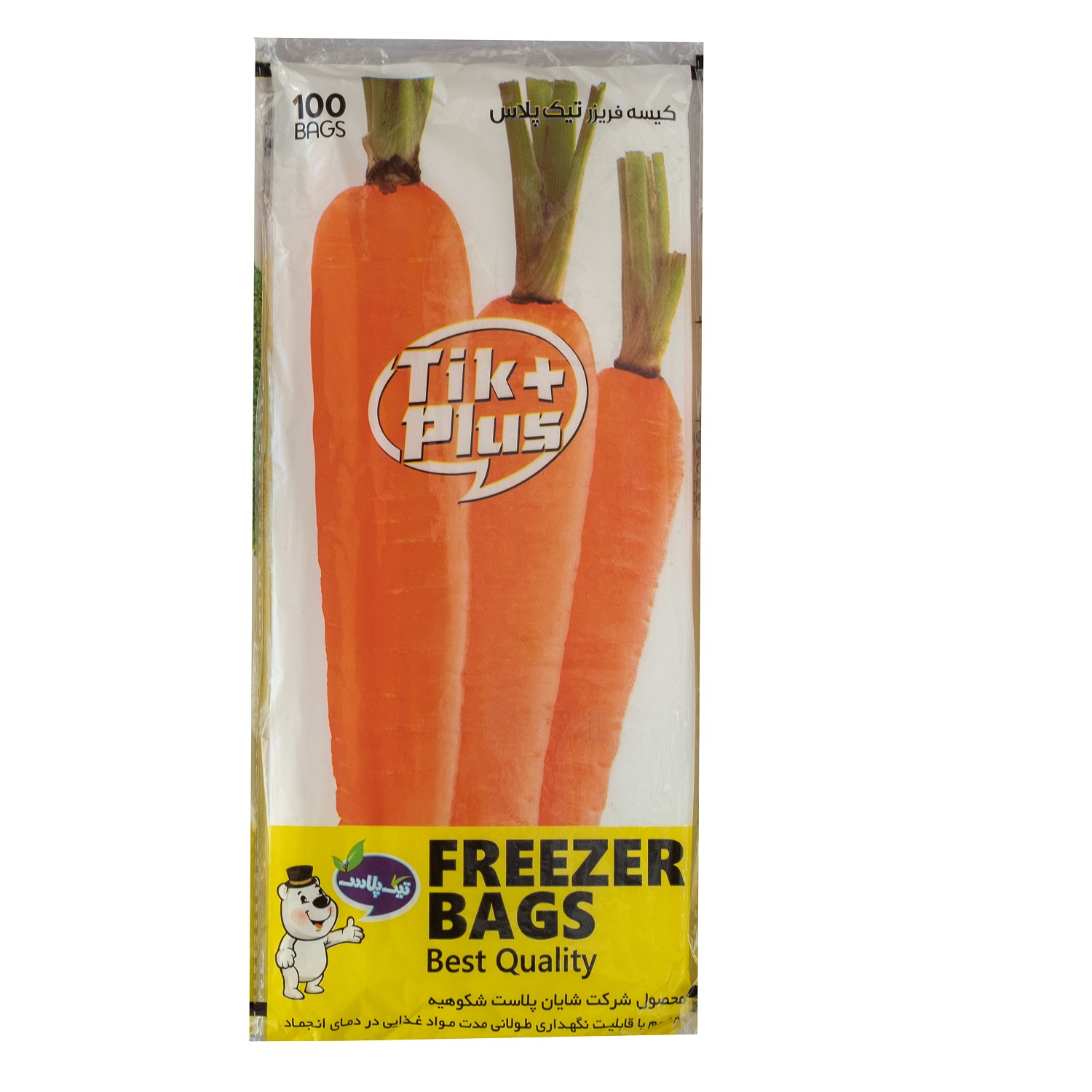 کیسه فریزر تیک پلاس مدل 012 بسته 100 عددی
