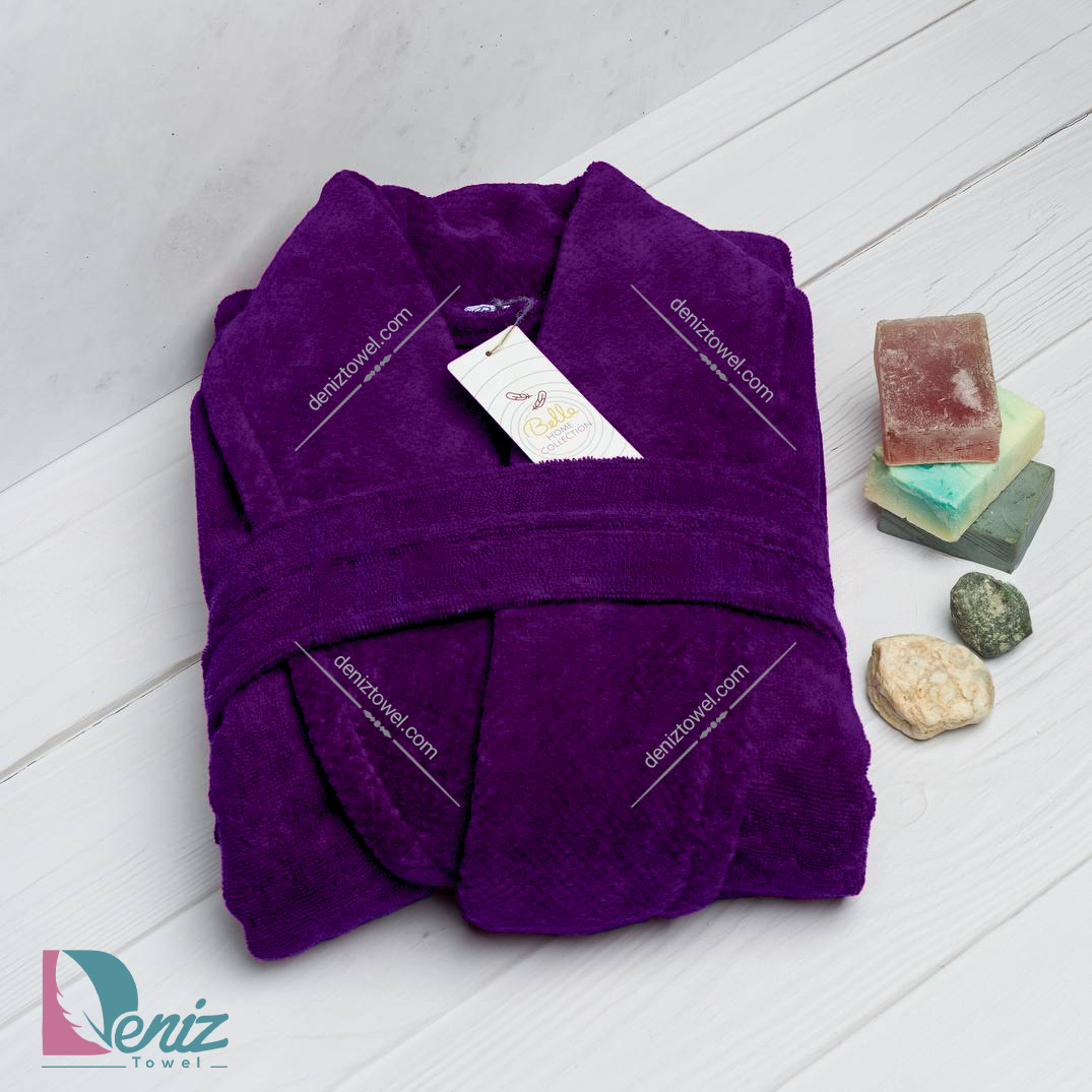 حوله تن پوش بلو طرح ماکرو رنگ بنفش تیره