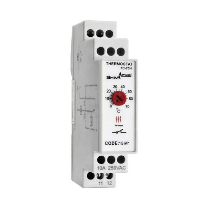 ترموستات تابلویی فن سری M مدل TC-70H کد 15M1 شیوا امواج