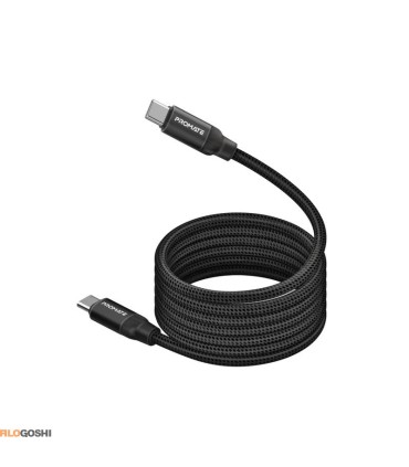 خرید کابل USB-C پرومیت مدل SPRINGY.BLK طول 1.2 متر