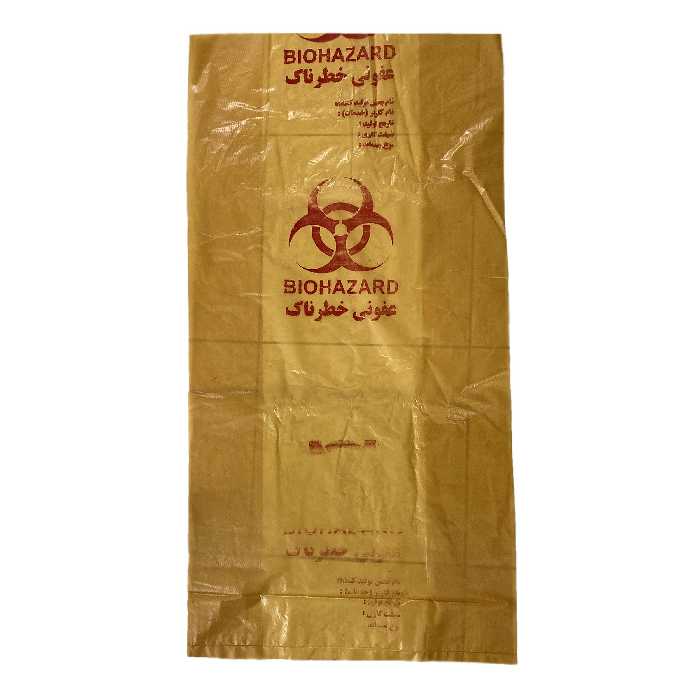 کیسه زباله مدل بیمارستانی چاپدار عفونی 90.70 بسته 30 عددی