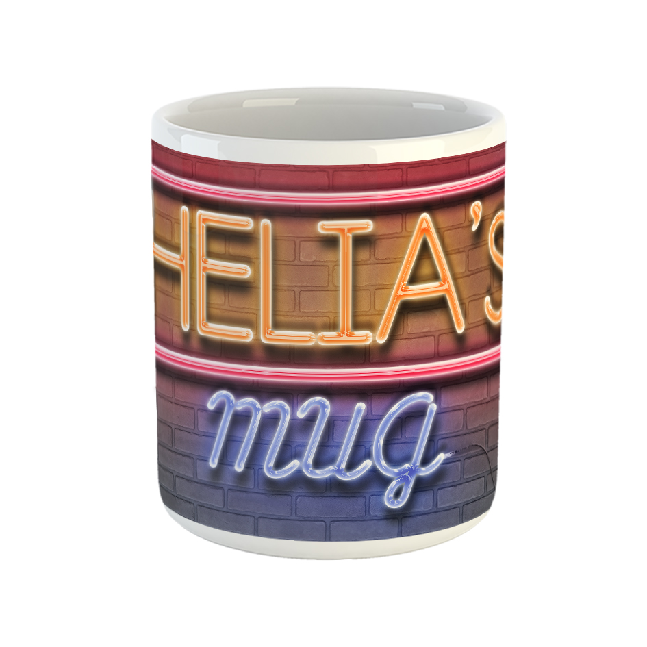 ماگ طرح تابلو نئون مدل هلیا