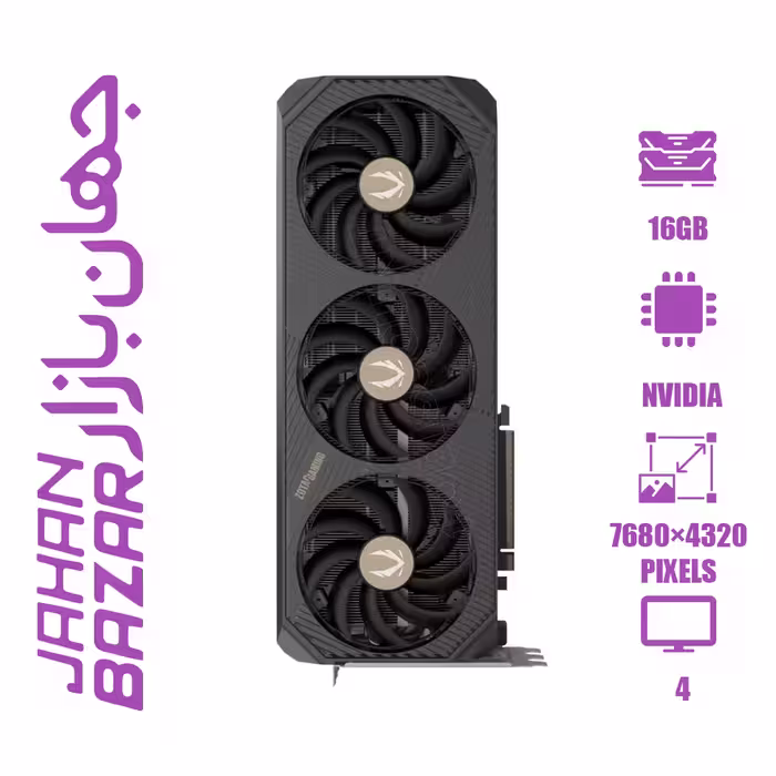 کارت گرافیک زوتک مدل ZOTAC GAMING GeForce RTX 5080 16GB SOLID (NO OC) ظرفیت 16 گیگابایت