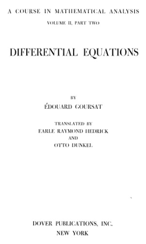 خرید و دانلود نسخه کامل کتاب A course in mathematical analysis. - part.2 Differential equations