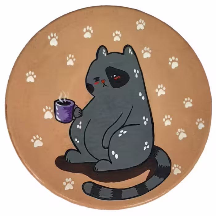 دیوارکوب تزئینی مدل گربه تنبل