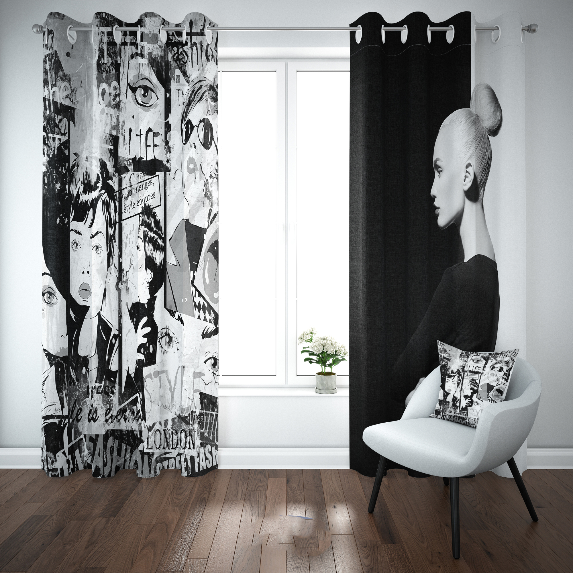 پرده مدل b1444 سایز 140×280 سانتی متر