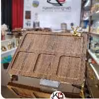 اردوخوری چوبی وکیوم 4خانه مستطیل پایه دار گوزن