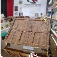 اردوخوری چوبی وکیوم 4خانه مستطیل پایه دار گوزن