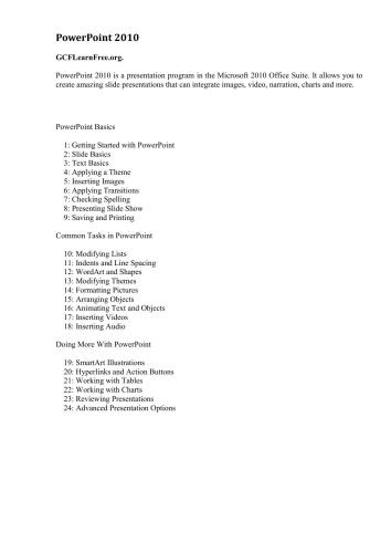 خرید و دانلود نسخه کامل کتاب GCFLearnFree.org. PowerPoint 2010