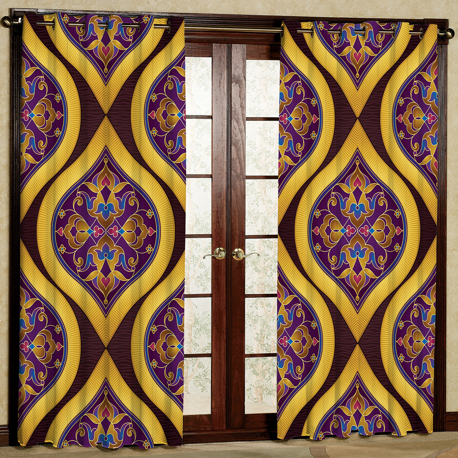 پرده مدل هازان پانچی کد 1256 سایز 140x200 سانتی متر