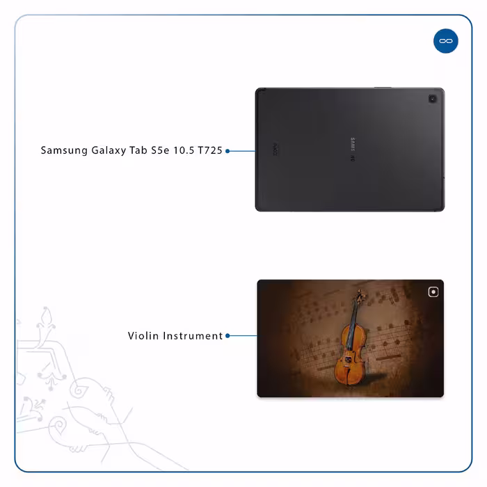 برچسب پوششی ماهوت مدل Violin-Instrument مناسب برای تبلت سامسونگ Galaxy Tab S5e 10.5 2019 T725
