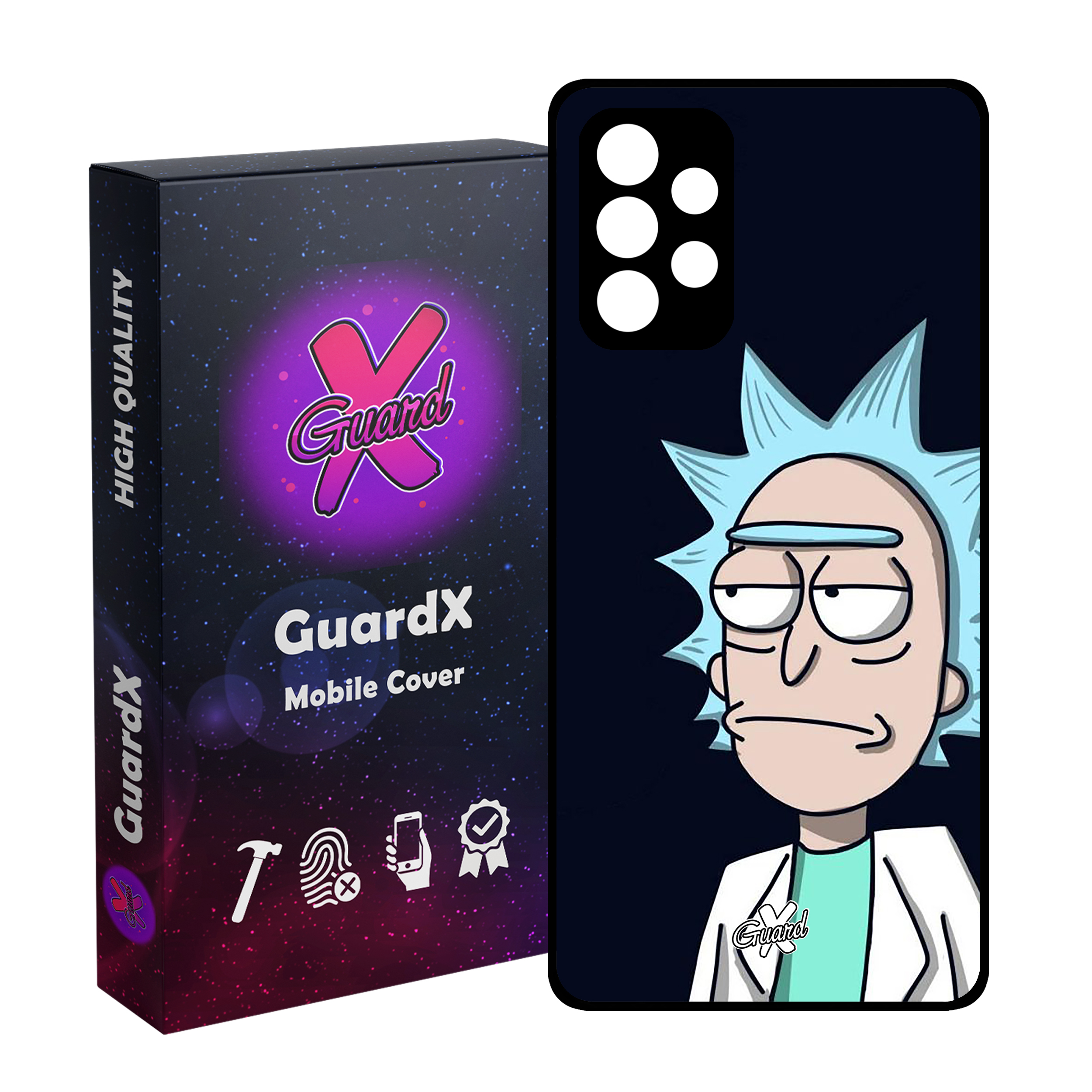 کاور گارد ایکس طرح Rick and Morty مدل Glass10030 مناسب برای گوشی موبایل سامسونگ Galaxy A53
