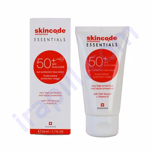 لوسیون ضد آفتاب بی رنگ  فاقد چربی اسکین کد SPF50 حجم 50 میلی لیتر