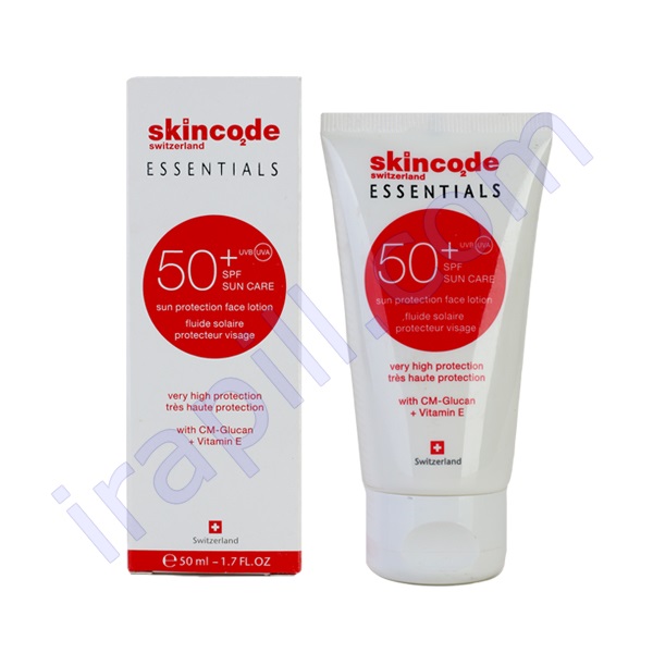 لوسیون ضد آفتاب بی رنگ فاقد چربی اسکین کد SPF50 حجم 50 میلی لیتر
