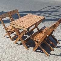 میز چهار نفره چوبی تاشو بدون صندلی (ارسال بصورت پس کرایه)