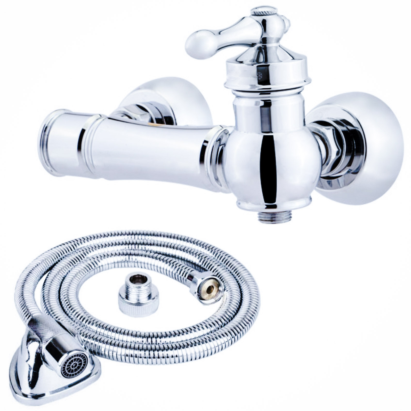 شیر سرویس بهداشتی شیرالات رز مدل تینا به همراه شلنگ