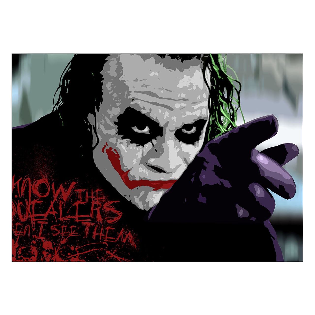 تابلو شاسی ونسونی طرح Joker Mention سایز 50 × 70