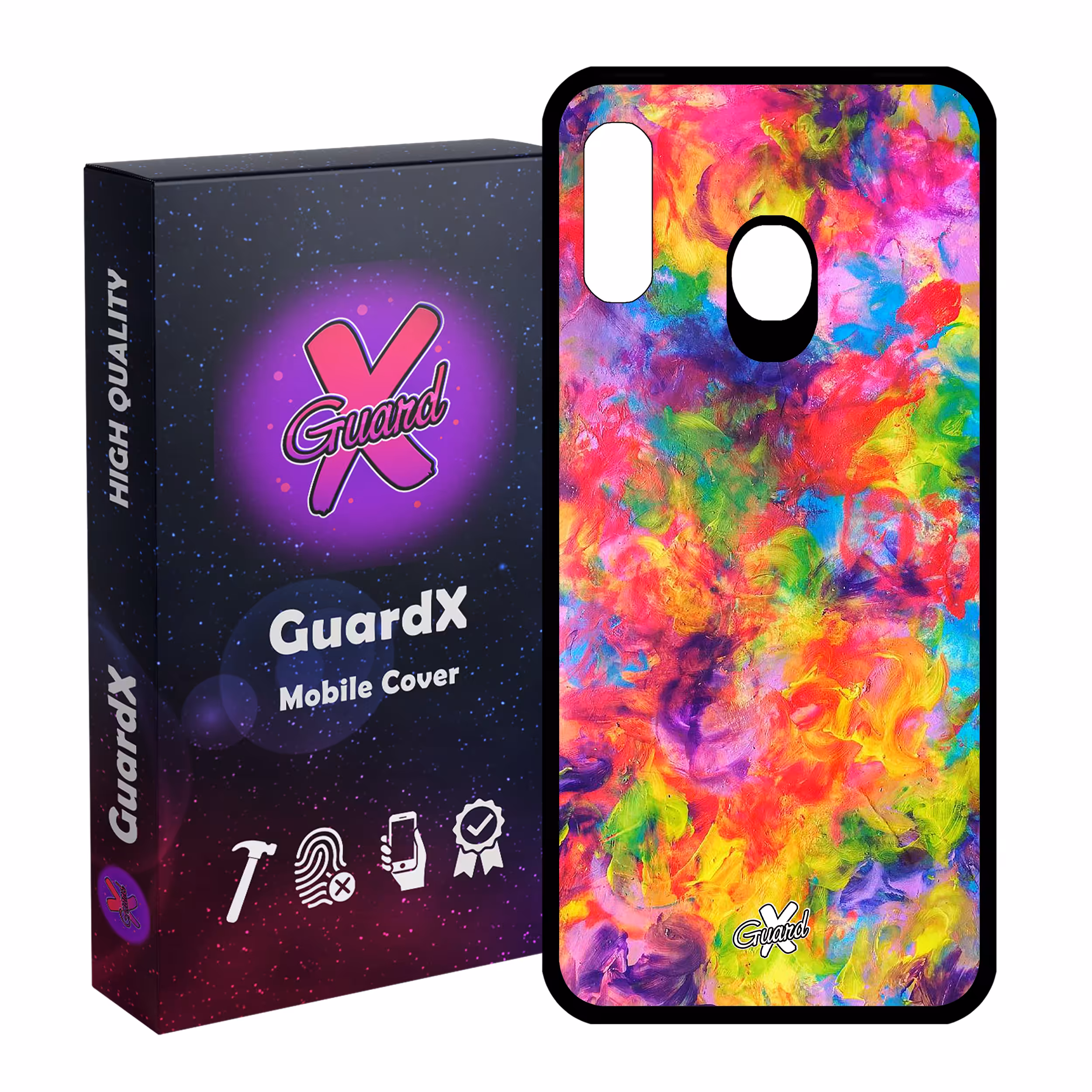 کاور گارد ایکس طرح رنگی مدل Glass10390 مناسب برای گوشی موبایل سامسونگ Galaxy A20 / A30 / M10s