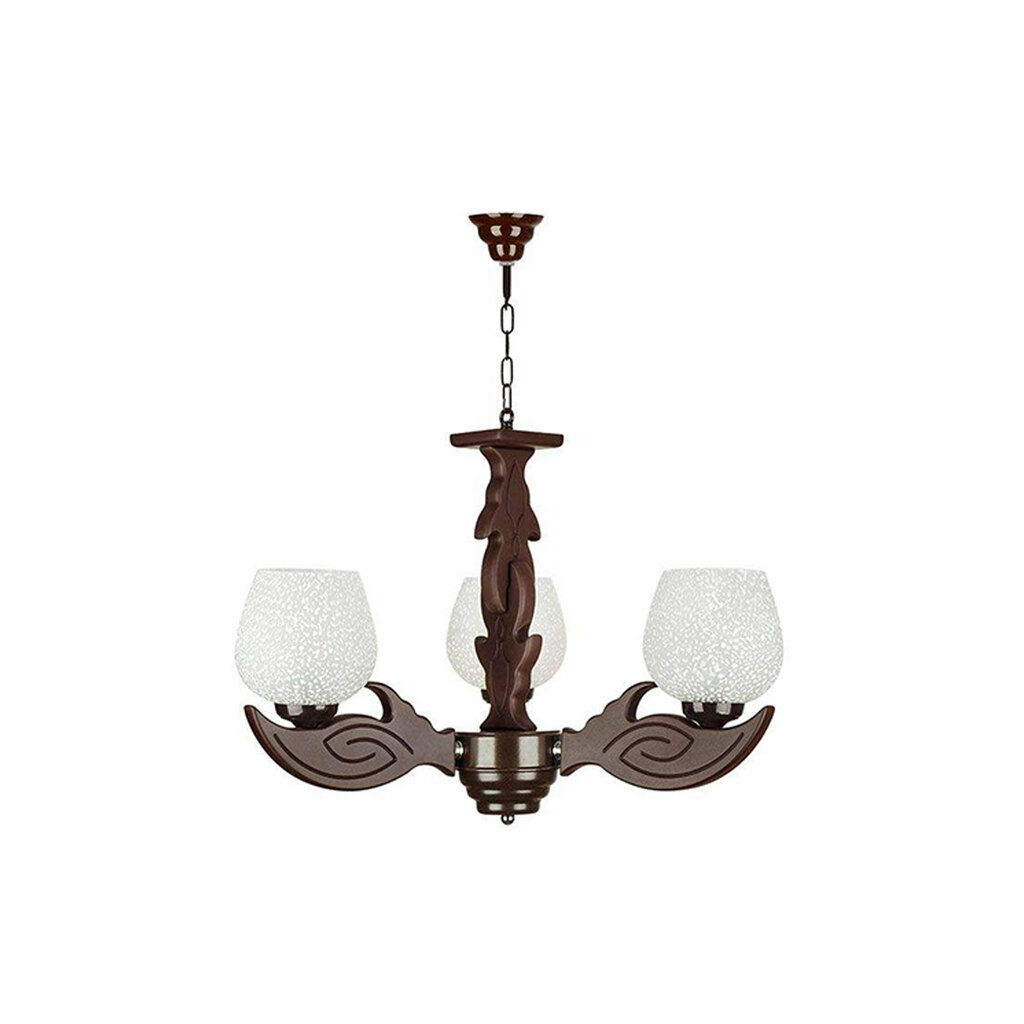 لوستر چوبی سه شعله چشمه نور کد G579/3-BR