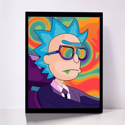 تابلو مدل Rick &amp; Morty کد F-1073