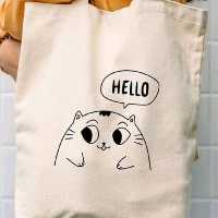  توت بگ پارچه ای نقاشی شده با دست قابل شستشو و رنگ ثابت