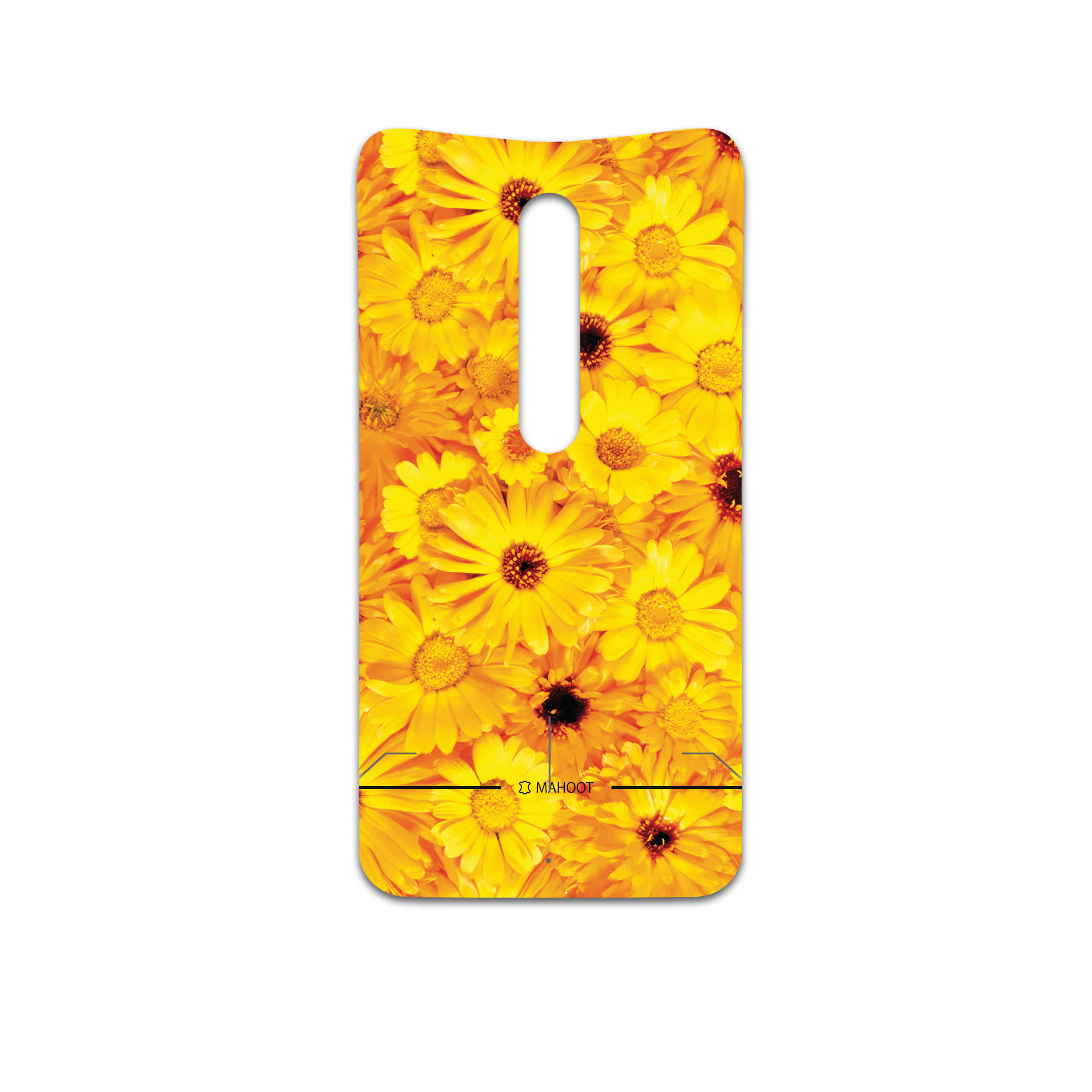 برچسب پوششی ماهوت مدل Yellow-Flower مناسب برای گوشی موبایل موتورولا Moto X Style