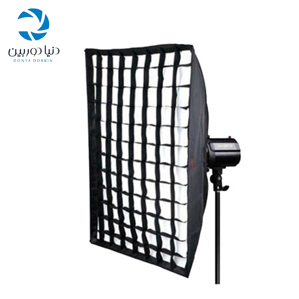 سافت‌باکس مستطیل 90×60 زنبوری Softbox with Grid