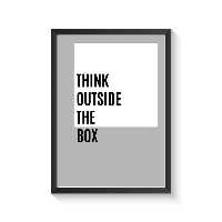 تابلو وینا مدل Think Outside The Box | دنیای قاب