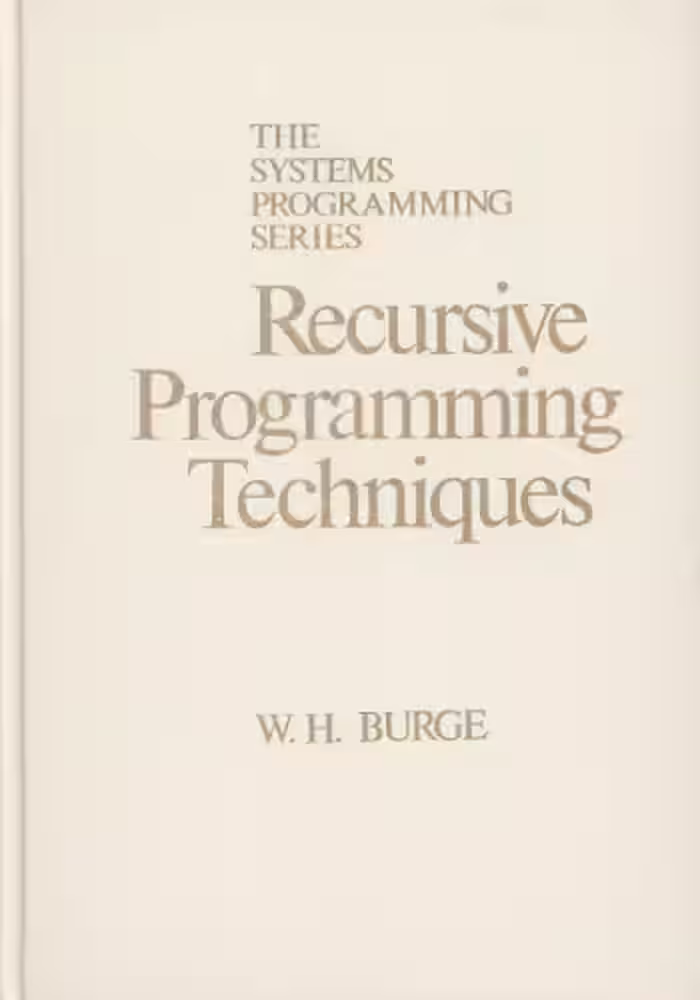 خرید و دانلود نسخه کامل کتاب Recursive Programming Techniques