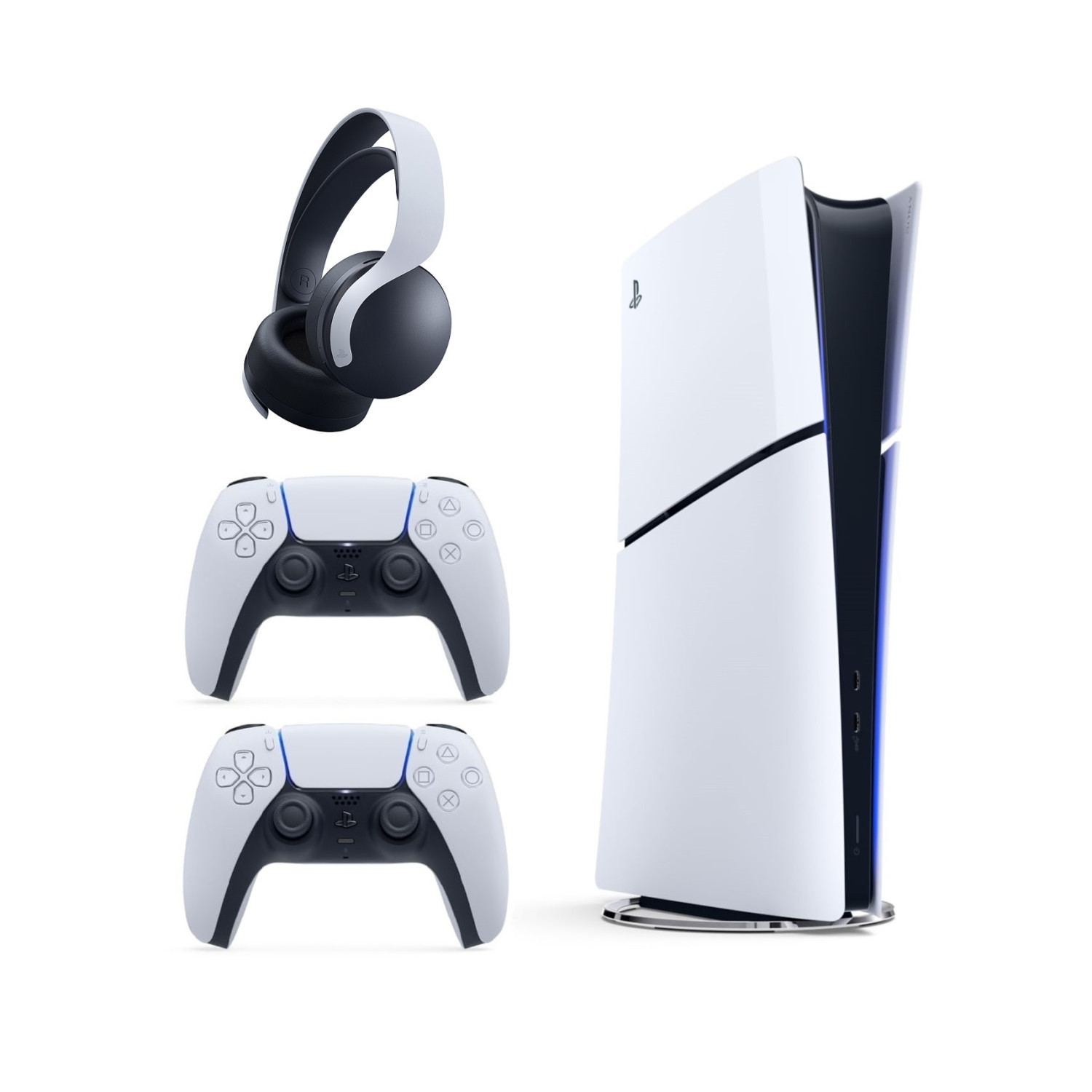 کنسول بازی سونی مدل دیجیتال PlayStation 5 Slim ظرفیت یک ترابایت ریجن 2016A اروپا   دسته اضافی و هدست pulse 3D