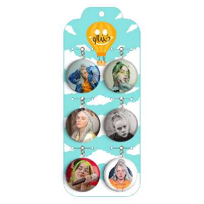 جاکلیدی خندالو طرح بیلی آیلیش کد 152A مجموعه 6 عددی