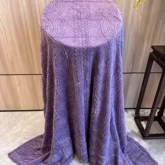 پتو یک نفره مسافرتی طرح گیس بافت