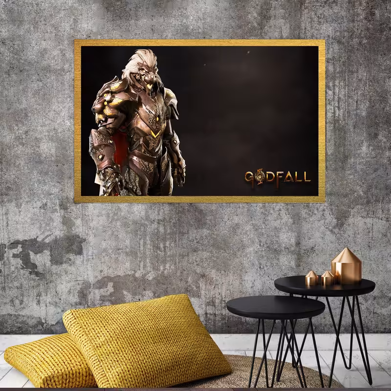 تابلو بکلیت طرح بازی God fall مدل قاب شاسی T-S8796 | دنیای قاب